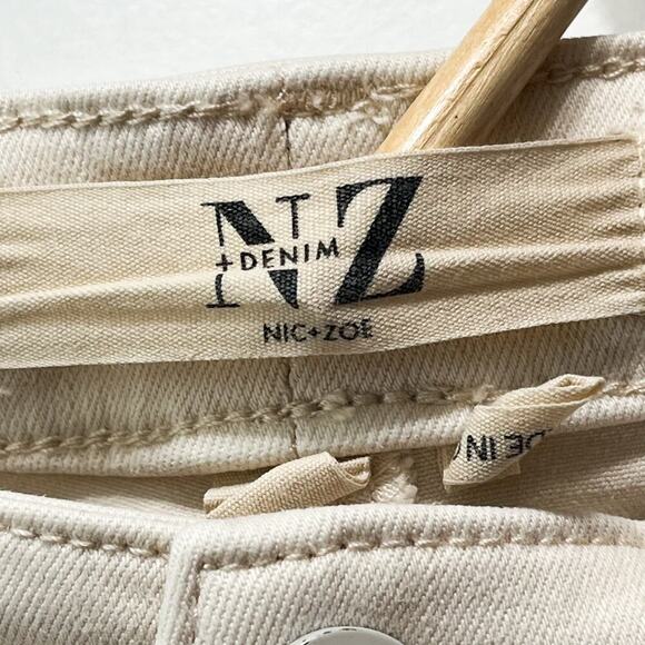 Nik+Zoe Women’s Mid-Rise Straight Ivory Jeans Sz‎ 29 Stretchy Comfy - Picture 3 of 14